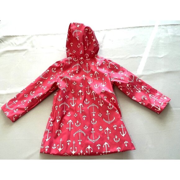 NWOT Pink Taffy Anchor Hooded Raincoat with Fleece Lining 3T - Picture 6 of 12